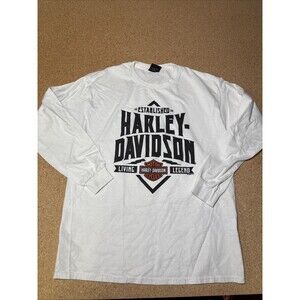 Harley Davidson Lost River Cave- Bowling Green Kentucky White Men's T-Shirt L I1